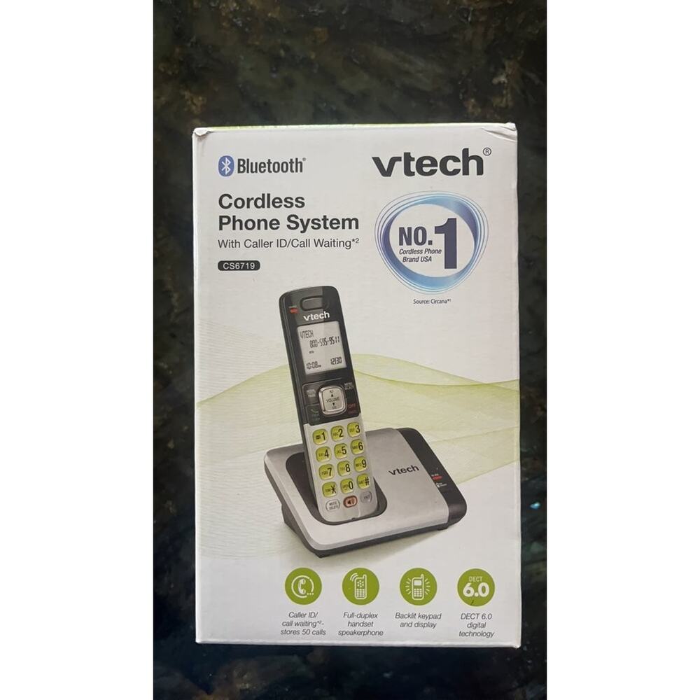 New in Box VTech CS6719 Cordless Phone System with Caller ID/Call Waiting